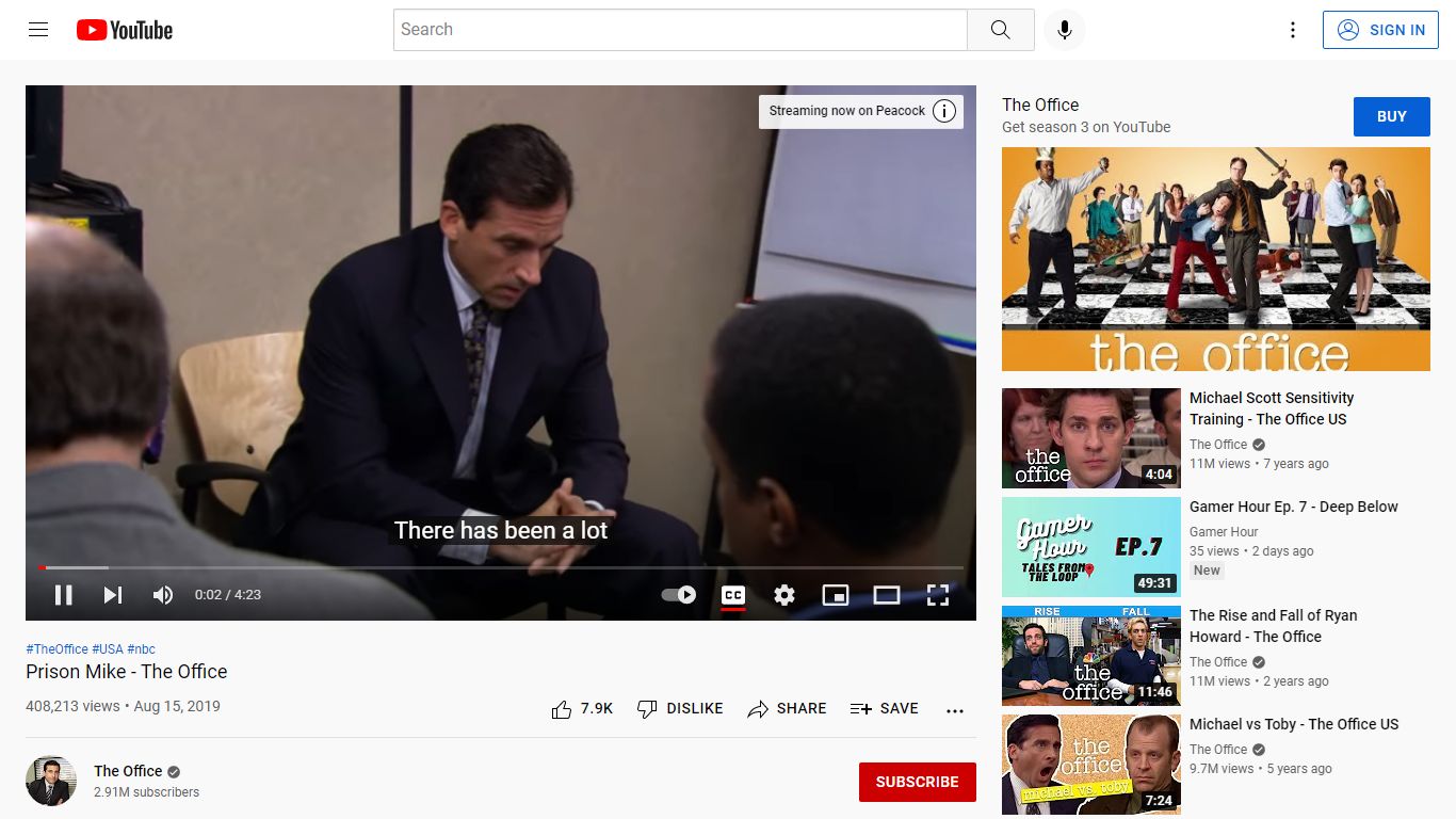 Prison Mike - The Office - YouTube